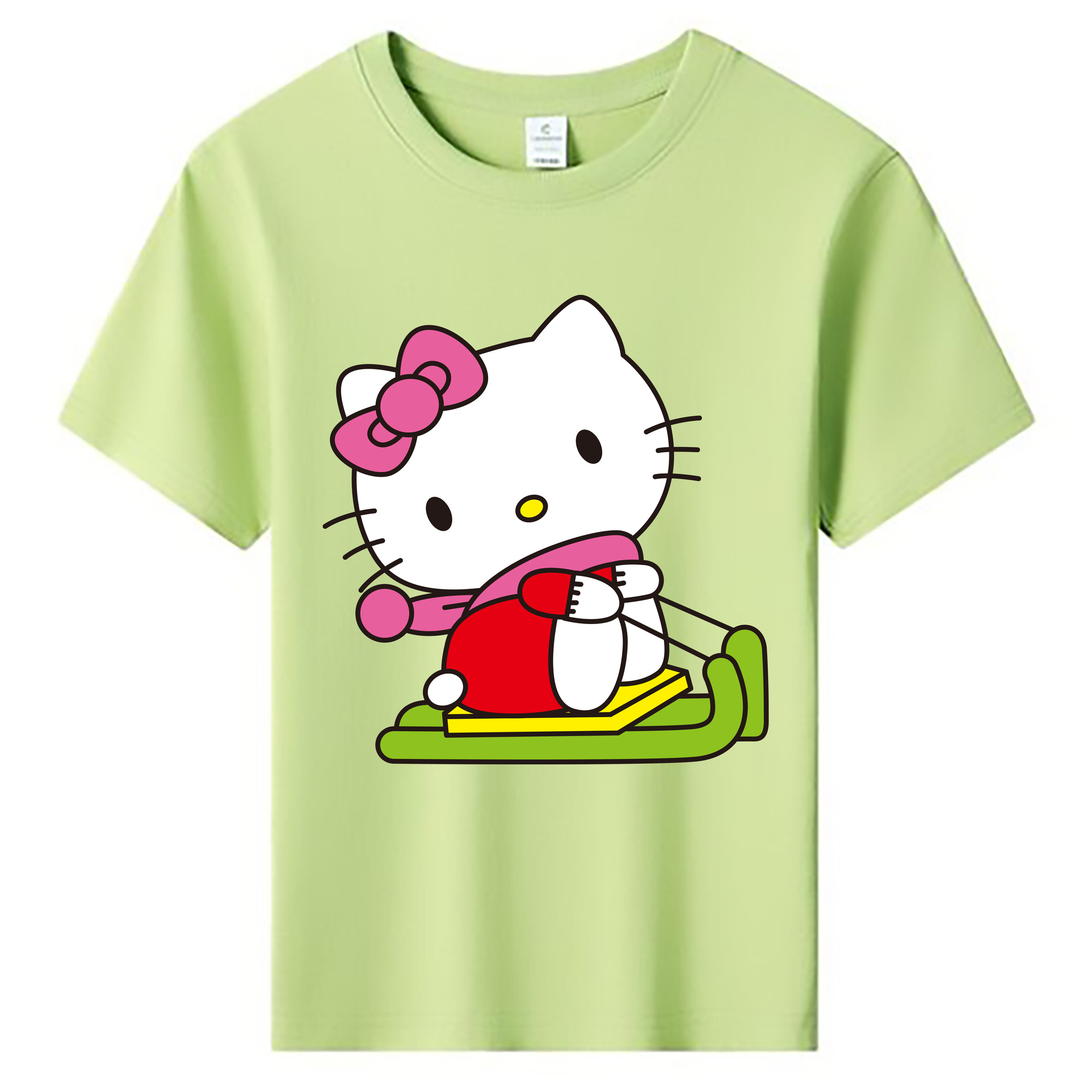 （画像用） Hello Kitty ハローキティ 綿100％キッズTシャツ（フロントプリント）